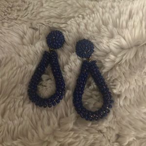 Blue beaded earrings